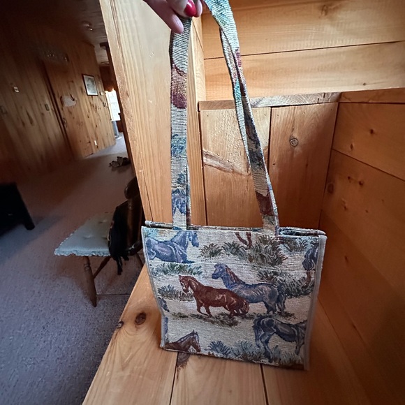 LL Bean Blue Canvas Shoulder Bag and cute canvas tote bag.  2 for 1 price! - Picture 5 of 9